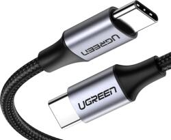 UGREEN CABLU alimentare si date Ugreen, US261, Fast Charging Data Cable pt. smartphone, USB Type-C la USB Type-C 60W / 3A, braided, 2m, negru / gri 50152 (timbru verde 0.08 lei) - 6957303851522