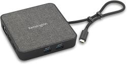 Kensington DOCKING Station KENSINGTON universal, conectare PC USB Type C, USB Type C x 1, USB-A 3.2 x 2, porturi video HDMI x 2, RJ-45, NB 100 W, negru, MD120U4, K32850WW (timbru verde 0.18 lei)