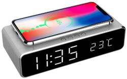 Gembird CEAS digital + ALIMENTATOR wireless GEMBIRD, display LCD ora/data/alarma/temperatura, silver