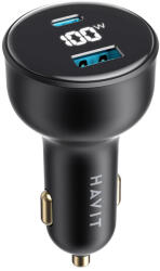 Havit Incarcator auto bricheta PD100W Havit CC100W, negru