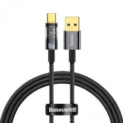 Baseus CABLU alimentare si date Baseus Superior SUPERVOOC, Fast Charging Data Cable pt. smartphone, USB la USB Type-C, 65W, 1m, negru CAYS000901 (timbru verde 0.08 lei) - 6932172612917