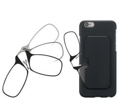  Ochelari de vedere, pentru citit, fara brate, atasare telefon / tableta / laptop, rame transparente, etui model card, Dioptrie + 1.50 Ochelari de citit