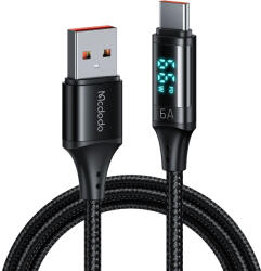 Mcdodo Cablu de date USB la Type-C, 6A, 1.2m, Mcdodo, CA-1080, negru