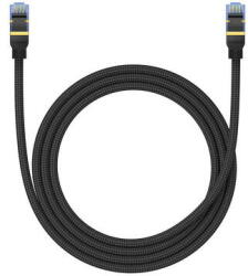 Baseus PATCH CORD UTP Baseus Cat7, fire din cupru, round cable, viteza maxima 10 Gbps, PVC, 1.5m, negru B0013320B111-02 (timbru verde 0.08 lei) - 6932172646530