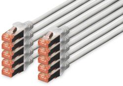 ASSMANN CAT 6 S-FTP patch cable Cu LSZH AWG 27 / 7 length 1 m 10 pieces color grey DK-1644-010-10 (timbru verde 0.08 lei)