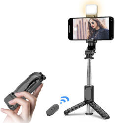 Techsuit Mini selfie stick Bluetooth cu telecomanda Techsuit Q11s, 76cm