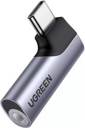 UGREEN Adaptor audio Type-C la Jack 3.5mm, cip DAC Ugreen, gri, 20194