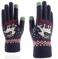 Techsuit Manusi touchscreen dama Techsuit Reindeer, lana, albastru, ST0002