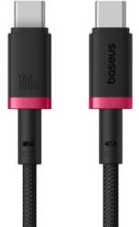 Baseus CABLU alimentare si date Baseus Dura, Fast Charging Data Cable pt. smartphone, USB Type-C la USB Type-C 100W, braided, 2m, rosu + negru P10377803U01-03 (timbru verde 0.08 lei) - 6932172669973