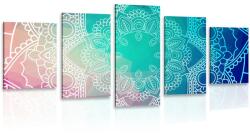Dovido Tablou 5-piese Mandala pastelată - 150x75