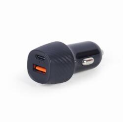 Gembird ALIMENTATOR auto GEMBIRD, 1 x USB-C PD 18W, 1 x USB-A QC 18W, pt. bricheta auto, black, TA-U2QC3-CAR-02 (timbru verde 0.18 lei)