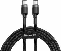Baseus Cablu de date tip C Baseus 60W, 3A, 2m, negrugri, CATKLF-HG1