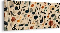 Dovido Tablou note muzicale colorate - 120x60