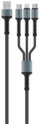ColorWay Cablu de incarcare universal 20W ColorWay, 4in1, 1.2m, gri