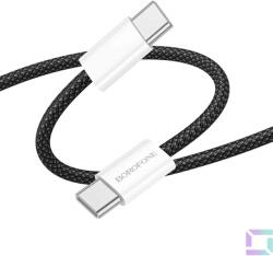 BOROFONE CABLU alimentare si date Borofone BX103, Fast Charging Data Cable pt. smartphone, USB Type-C la USB Type-C 60W, 1m, negru 6941991109485 (timbru verde 0.18 lei)