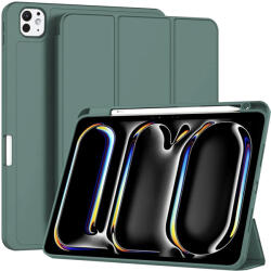 Techsuit Husa iPad Pro 11 (2024) Techsuit Flex Trifold Pen, verde inchis