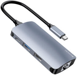 YESIDO Hub Type-C la USB, USB- C, SDTF, RJ45 Yesido, 1000Mbps, HB15