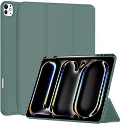 Techsuit Husa iPad Pro 13 (2024) Techsuit Flex Trifold Pen, verde inchis
