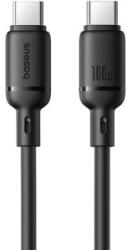 Baseus CABLU alimentare si date Baseus Silky, Fast Charging Data Cable pt. smartphone, USB Type-C la USB Type-C 100W, 1m, negru P10377704113-00 (timbru verde 0.08 lei) - 6932172668815
