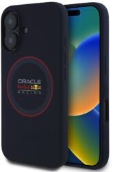 Red Bull Racing Husa iPhone 16 Red Bull Racing Silicone Red Ring MagSafe, albastru, RBHMP16S24SIILVR