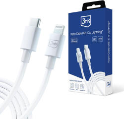 3mk Protection - Data Cable Hyper - USB-C to Lightning, 20W, 5A, 1.2m - White