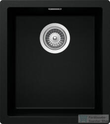 SCHOCK Kaia N-100S CRISTADUR® Puro 406x456 mm gránit kompozit konyhai mosogatótálca, intenzív fekete KAIN100SPURO (KAIN100SPURO)