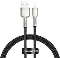 Baseus Cablu date USB la Lightning Baseus, 2.4A, 25cm, negru, CALJK-01