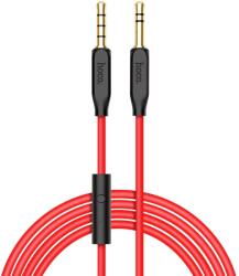 hoco. Cablu audio stereo cu microfon, lungime 1 m, Hoco UPA12-AUX, conectori jack 3.5mm tata cu 4 pini si 3 pini, Negru, Blister