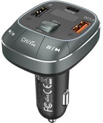 Vention MODULATOR FM Vention 3-Port USB (C + A + A) Car Charger with FM Transmitter (30W / 18W / 5W) Black ABS Type, FFLB0 (timbru verde 0.18 lei)