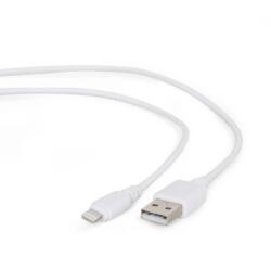 Gembird CABLU alimentare si date GEMBIRD, pt. smartphone, USB 2.0 (T) la Lightning (T), 1m, alb, CC-USB2-AMLM-W-1M (timbru verde 0.08 lei)