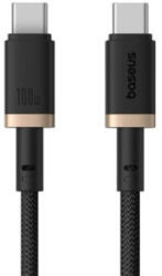 Baseus CABLU alimentare si date Baseus Dura, Fast Charging Data Cable pt. smartphone, USB Type-C la USB Type-C 100W, braided, 2m, galben + negru P10377803U01-02 (timbru verde 0.08 lei) - 6932172669843