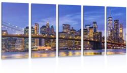 Dovido Tablou 5-piese pod fermecător din Brooklyn - 150x75