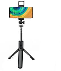 Techsuit Selfie stick mini cu Bluetooth, telecomanda, LED Techsuit S03-S