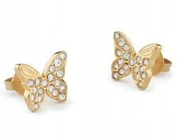 Guess Acél Arany Fülbevaló Guess Krisalos Pillangók Strasszok JUBE04108JWYGT/U (JUBE04108JWYGT/U)