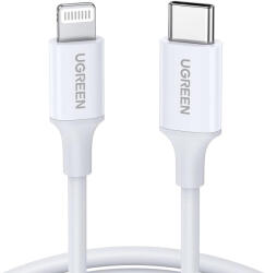 UGREEN Cablu incarcare iPhone Fast Charging Ugreen, 1m, alb, 10493