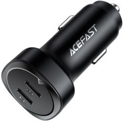 ACEFAST Incarcator auto bricheta 2x Type C, Acefast B2, PD72W, negru
