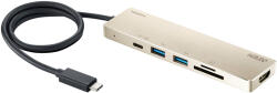 ATEN DOCKING Station ATEN universal, conectare PC USB Type C, USB 3.1 x 2, USB Type C x 1, card reader SD / microSD x 1, HDMI x 1, NB 60 W, gri, UH3239-AT (timbru verde 0.18 lei)