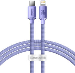 Baseus Cablu USB-C Lightning Baseus 20W, 1, 2m, mov, CAJY000205