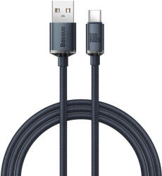 Baseus - Data Cable Crystal Shine (CAJY000401) - USB to Type-C, 100W, 1.2m, Super Fast Charging, Nylon Braided - Black