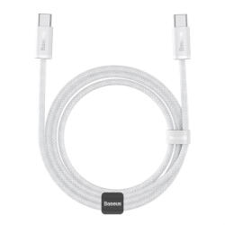 Baseus CABLU alimentare si date Baseus Dynamic, Fast Charging Data Cable pt. smartphone, USB Type-C la USB Type-C 100W, brodat, 2m, alb CALD000302 (timbru verde 0.08 lei) - 6932172602000
