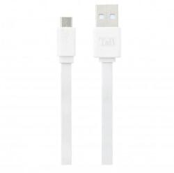 T'nB FLAT MICRO USB CABLE 30CM - WHITE "CBMUSB03WH" (timbru verde 0.08 lei) (CBMUSB03WH)