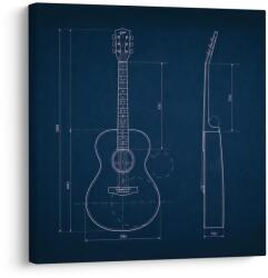 Dovido Tablou plan albastru chitară - 40x40