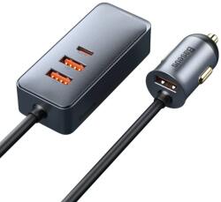 Baseus INCARCATOR auto Baseus Share Together PPS , 3 x USB max. 3A si 1 x USB Type-C max 5V / 3A, total output 120W, lungime cablu 1.5m, pt. bricheta auto, gri CCBT-B0G (timbru verde 0.18 lei)-6953156206687