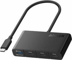 Anker - Docking Station (A8340GA1) - 4x Type-C, 10Gbps, 100W Max PD-in - Black