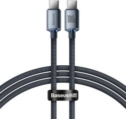 Baseus Cablu Incarcare Baseus, Crystal Shine Series CAJY000601, USB Type-C la USB Type-C, 1.2m, 100W, Negru , Blister