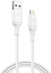 Lito Cablu de date USB la Lightning Lito, 2.4A, 1m, LD06L, alb