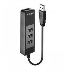 Lindy Adaptor HUB 3.1 + Gigabit Ethernet, LY-43176 (timbru verde 0.18 lei)