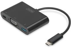 ASSMANN USB Type-C Multiport Adapter VGA 1x VGA 1x USB-C PD 1x USB 3.0 black DA-70854 (timbru verde 0.18 lei)
