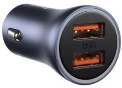 Baseus Incarcator auto, Baseus Golden Contactor Pro, Quick Charger, 2 x USB, IMK-CCJD-A0G, 12V-24V, 40W, Gri, Blister