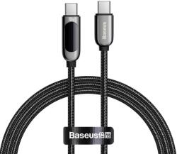 Baseus CABLU alimentare si date Baseus Display, Fast Charging Data Cable pt. smartphone, USB Type-C la USB Type-C 100W, braided, display, 1m, negru CATSK-B01 (timbru verde 0.18 lei) - 6953156206571
